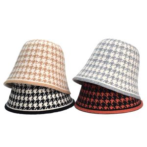 넓은 가슴 모자 모자 겨울 여자 버킷 모자 2022 가을 따뜻한 chapeau bob femme 파나마 모자 J240305