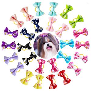 Abbigliamento per cani 10/20/30 pezzi Accessori per capelli per toelettatura Cani Gatti Archi con elastici Copricapo per animali domestici per piccole forniture