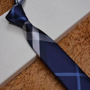 Men's Letter Tie Silk Necktie Gold Blue Jacquard Party Wedding Woven Fashion Design with box235b