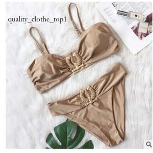 Conjunto de biquíni designer de luxo acessórios de metal feminino lantejoulas senhoras sexy cor sólida tubo superior maiô sexy biquinis mulheres verão beachwear biquinis férias 149