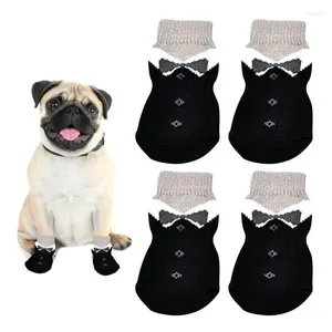 Dog Apparel Socks For Winter 4pcs Breathable Cotton To Prevent Licking Paws Machine Washable Protectors Workout