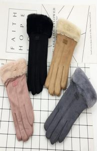 Nya Suede Singlethreaded Mouth Split Gloves för hösten och vinter varma utomhus päls Student039s Doubledecker förtjockad lamb1291710