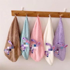 Star Rabbit Coral Towel Bath towel 3D embroidered edge letter cover soft large ears