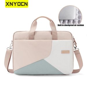 Xnyocn bolsa para laptop de 15,6 polegadas, maleta durável com alça para notebook, capa protetora para ultrabook 240305