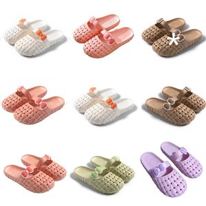 Summer new product slippers designer for women shoes green white pink orange Baotou Flat Bottom Bow slipper sandals fashion-051 womens flat slides GAI outdoor shoes