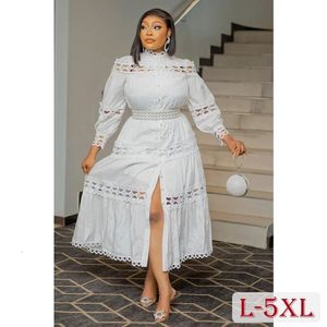 Elegant Plus Size Women Dress 5XL Lady Embroidery Lace Dresses for Party Birthday 2023 Spring Autumn Female Vestido 240301