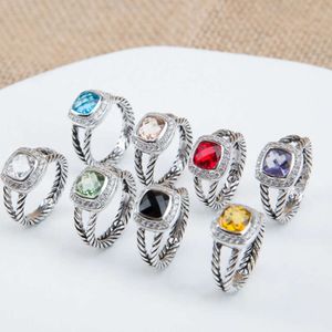 classic womens designer ring fashion David Yurma ring diamand decoration Jewelry Valentines Day rings charm Sterling Silver jewelry 705