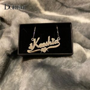 Doremi 316l Rostfria Anpassade namn Halsband Pendant Letters Necklace For Women Custom Chain Jewelry Children Personalized Gold 240221