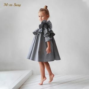 Kleider Baby Mädchen Baumwolle Prinzessin Rüschen Kleid Langarm Frühling Herbst Infant Kleinkind Mädchen Vestido Hohe Qualität Baby Kleidung 210y