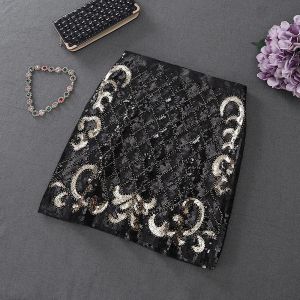 Юбка Spring Women Sexy Casual Designer Geometry Sparkly Sequint