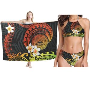 Women039s Costumi da bagno Hycool Drop Soft Samoan Beach Dress Sciarpa Set Polinesiano Tribal Lavalava Womans Mini Sarong Long Cover Up Wo3302227