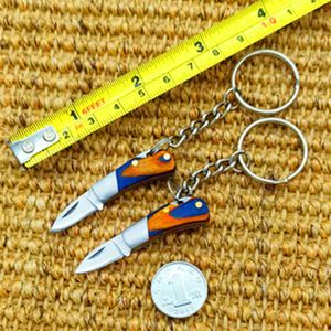 Colorful Wooden Handle Mini Keyring Folding Knife, Unboxing Knife 785512