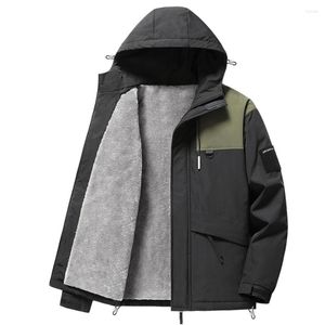 Men's Jackets Winter Fleece Jacket Men Waterproof Camping Plus Size 5XL Windbreak Patchwork Fashion Casual Coat Male Big