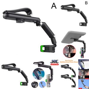 Suporte giratório de 360 graus para carro, espelho retrovisor, navegação gps, suporte para telefone automático