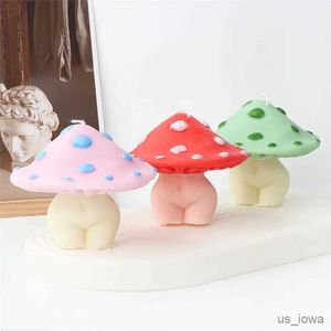 Candele FAI DA TE Testa di Fungo Corpo Umano Stampo per candele in silicone 3D Uomo Donna Fungo corpo candela stampo Candela profumata per la casa Forniture