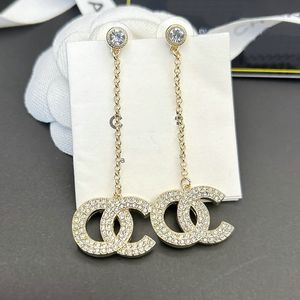 Marke Ohrstecker Temperament Tropfen Ohrringe Designer Schmuck 18K vergoldet Ohrring Mode Frauen Hochzeit Schmuck