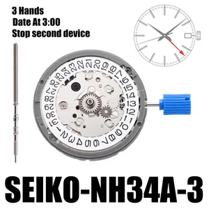 Watch Repair Kits NH34 Movement Original Japan 24 Jewels Nh34a Gmt 4 Hands 4R34 Date Automatic Metal High Accuracy Winding