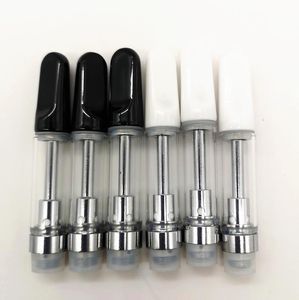 510 Wózki Vape Cewki ceramiczne 4PCS Wlot olejowy 2,0 mm śrubowe wierzch szklane zbiornik pusty w piance Pakowanie elektroniczne papierosy 1 ml 0,8 ml Atomizery