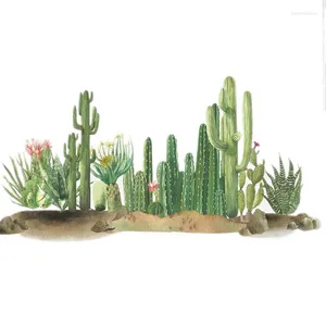 Adesivos de parede Desert Cactus para sala de estar Quarto Kids Salas de jantar Decalques Decoração de casa Murais