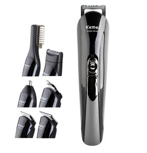 Kemei KM600 6 в 1 Водонепроницаемая электрическая машинка для стрижки волос Триммер для бороды в носу Бритва5600063