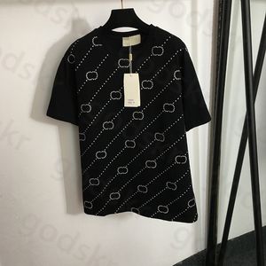 Impressão de algodão t camisa feminina moda listras diagonais moletom marca em torno do pescoço manga curta blusa