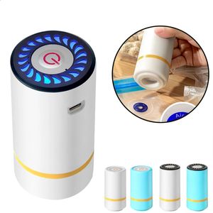 Mini selador de vácuo portátil usb bomba de ar elétrica mini fresco-mantendo handheld máquina de selagem de vácuo empacotador para casa 240304