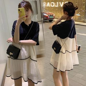 ドレスサマードレス外国スタイルマタニティドレス春秋ホットママドレスマタニティ服スタイリッシュドレス妊婦ママドレス