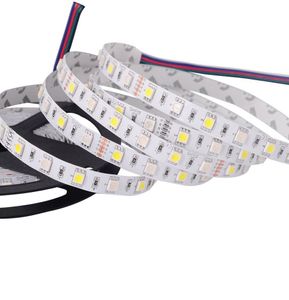 5m dc12v dc24v 5050 smd rgbw tira conduzida rgb branco rgb branco quente 60ledsm 300leds flex strip luz lâmpada diy decoração não impermeável wa6265384