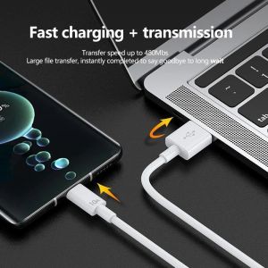 120W 10A USB Type C Cable USB LINE FAST FARCH CHARING FOR Xiaomi Samsung Huawei Honor Quick Charge USB C CABLES COLL