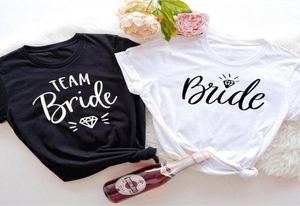 Women039S Tshirt druhna Tshirt Hen Do Tshirts Team Bride Tribe Men Men Botton Wedding Maid of Honor T Shirts Party Tops2944328