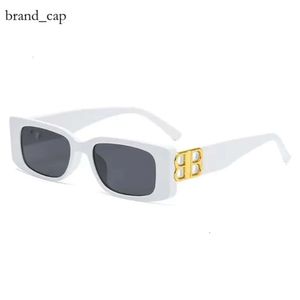 Balanciaga Fashion Design Trend Custom Retro Small Rectangle Shades Brand Designer B Letter Designer Square Champagne Personlighet BB Solglasögon Glasögon 5550