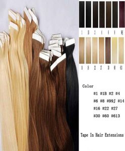 4cm Width 1003903926039039 25gpc 40pcs100g Straight Indian Hair Remy Tape InOn Human Hair Extensions7705939