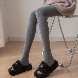 Women Socks Leggings Pantyhose Japanese Woman Spring And Autum Vertical Stripe Thickened Complexioned Commute Worn Outside Thin Fluffy