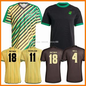 24 25 Jamaika-Fußballtrikots 2024 2025 Heim-Auswärts-Retro-Fußballtrikot EARLE WHITMORE DAWES SINCLAIR ANTONIO NICHOLSON Trainingsanzug-Uniformen Pre-Match-T-Shirt