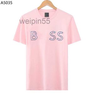 Homens camisetas Boss Mens Camiseta de Alta Qualidade Moda T-shirt Luxo Polo Redondo Pescoço Respirável Top Boss Business Casual Tee Homem Tops Designer Camisas Homens Tamanho M-xxxlclxc