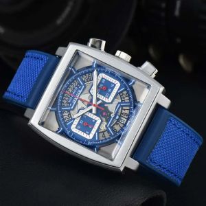 Neue Top-Original-Markenuhren für Herren, multifunktional, Vollstahl, klassischer Monaco-Stil, TAG-Uhr, Chronograph, automatisches Datum, AAA-Uhren