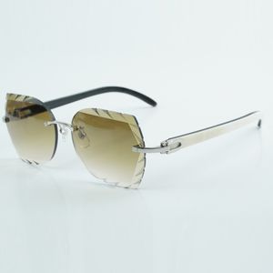 Najwyższej jakości naturalne mieszane nogi rogu bawołów okulary przeciwsłoneczne 8300817 w złotym i srebrnym z soczewkami cięci