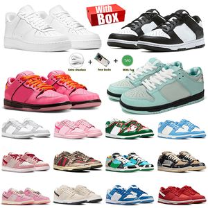 DUckks SB Low Panda Buty Buty Designer PowerPuff Girls Sneakers Silangelove Gray Fog Lobster Mens Women Treners Buty outdoorowe bezpłatna wysyłka 48 EUR 14 US 14