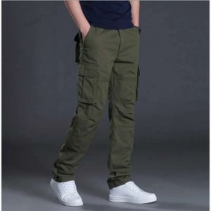 24ss primavera outono moda casual dos homens baggy regular calças de algodão masculino combate tático calças multi bolsos