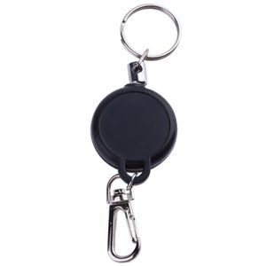 Multifunctional Retractable Keychain Zinc Alloy ABS Name Tag Card Holder Key Ring Chain Pull Clip Keyring Outdoor Survival Sport217L