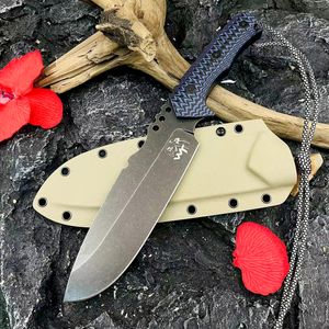 New A2284 Strong Straight Knife VG10 Satin/Stone Wash Drop Point Blade Full Tang G10 Handle Outdoor Survival Tactical Knives with Kydex