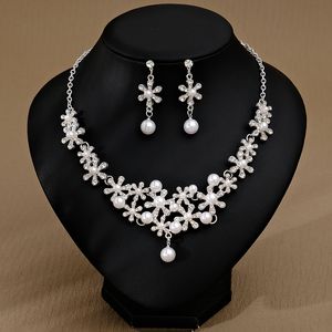 beauty design alloy crystal wedding gift unique bridal snowflake handmade jewelry set