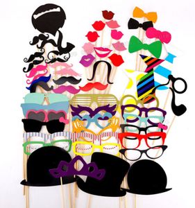 58pcsset Funny Po Booth Props Hat Mustache On A Stick Wedding Birthday Party Favors Xmas Decorations Funny Toys for Kids 9661843