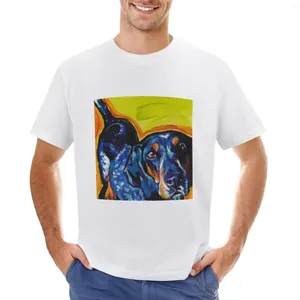 Herrtankstoppar Bluetick Coonhound Dog ljus färgglad konst t-shirt tungviktare estetiska kläder vanligt vita t skjortor män