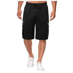 Pantaloncini da uomo Sport e tempo libero Corsa Pantaloni centrali a cinque punti Abbigliamento da lavoro con cerniera multitasche