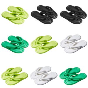 منتج الصيف المصمم الجديد للنساء للنساء أحذية أبيض أسود خضراء مريحة مريحة Flop Slipper Sandals Fashion-025 Womens Flat Slides Gai Outdoor