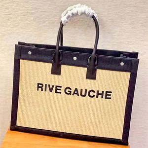 Torebka damska Rive Gauche Tote Shopper Bag męska sprzęgło sprzęgła lniana kosza letnia torba plażowa luksusowy projektant ramię na płótnie mody torby na podróżowanie crossbody