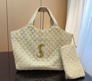 Designer Composite Påsar Kvinnor Tote handväska fäster diamant quiltad strandmode stora shopping totes axlar handväskor