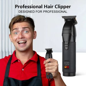 Haarschneider, elektrischer Haarschneider für Männer, kabelloser Friseur-Trimmer, Elektrorasierer, professionelle Herren-Haarschneidemaschine 240223