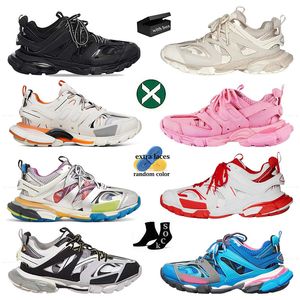 Designer Track biegacz 3 Buty swobodne kobiety Mężczyźni Paris Ścieżki 3.0 Transmis Sense Sneakers Triples S Black White Pink Blue Paris Gomma Up Tennis Jogging z pudełkiem